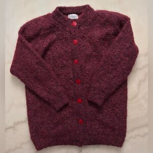 Cervelle Vintage 80s Mohair Blend Bouclé Cardigan Jacket Size L